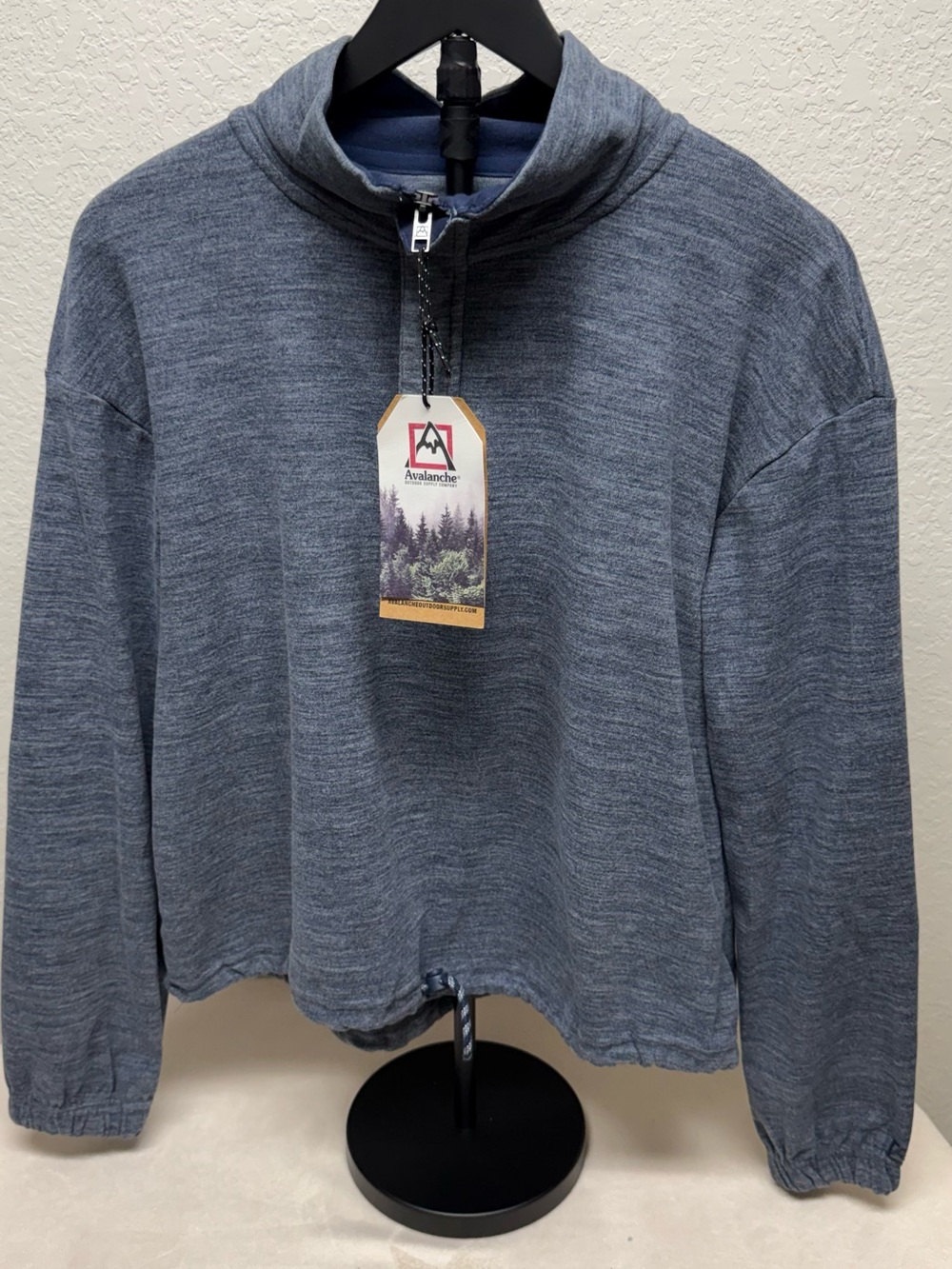 Avalanche Men’s Heathered Grey Zip-Up Sweater